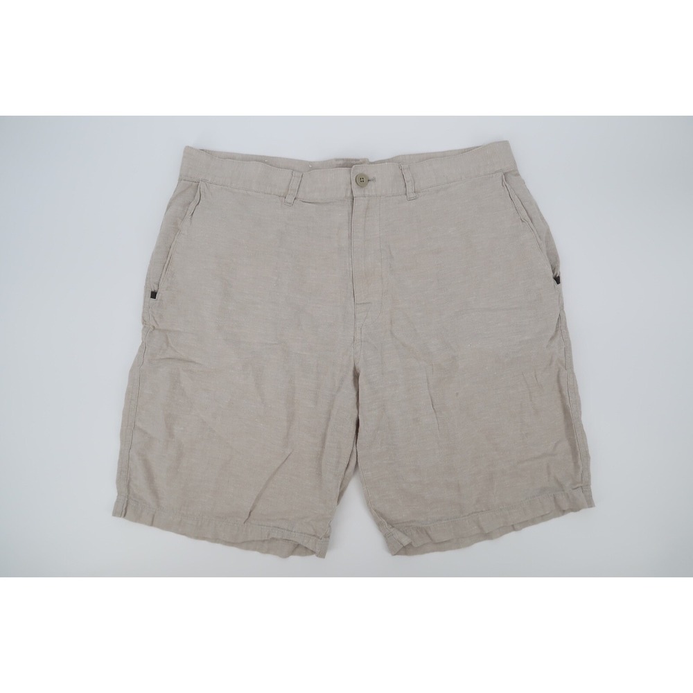 Patagonia Mens 34 Back‎ Step Shorts Beige Khaki Cotton Hemp Hiking Outdoor